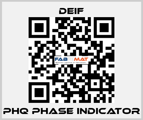 PHQ Phase Indicator Deif