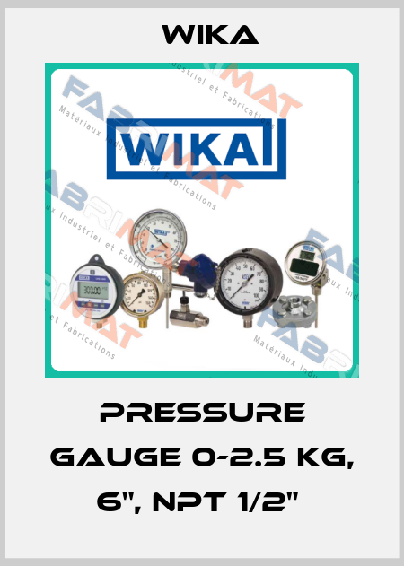 PRESSURE GAUGE 0-2.5 KG, 6", NPT 1/2"  Wika
