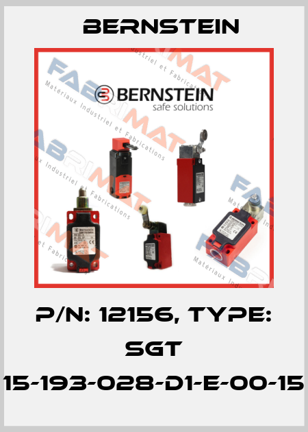 P/N: 12156, Type: SGT 15-193-028-D1-E-00-15 Bernstein