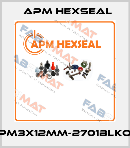 HPM3X12MM-2701BLKOX APM Hexseal