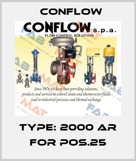 Type: 2000 AR for pos.25 CONFLOW