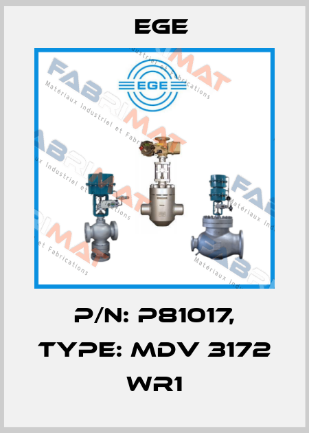 p/n: P81017, Type: MDV 3172 WR1 Ege