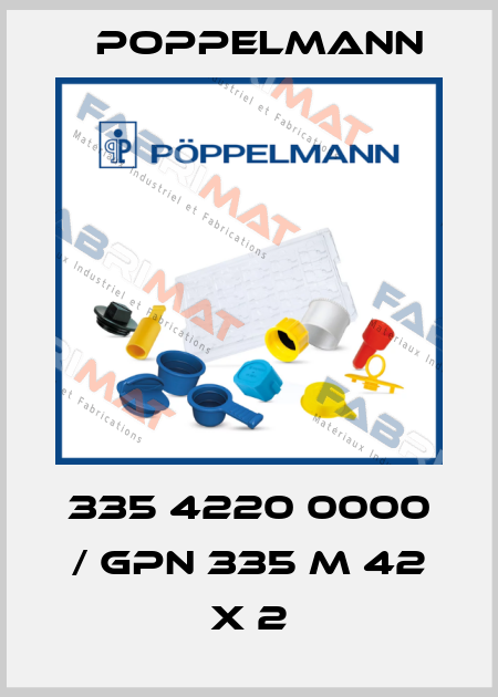 335 4220 0000 / GPN 335 M 42 X 2 Poppelmann