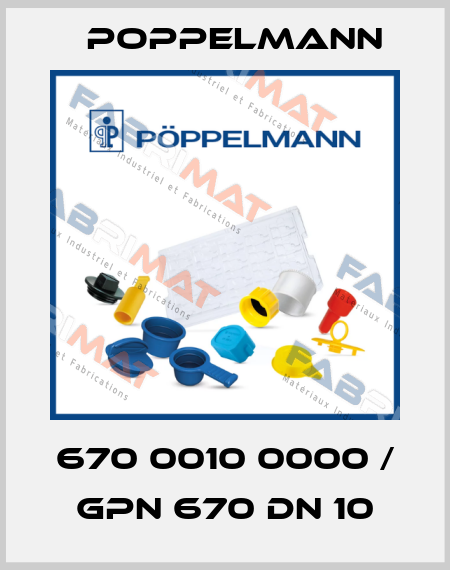 670 0010 0000 / GPN 670 DN 10 Poppelmann