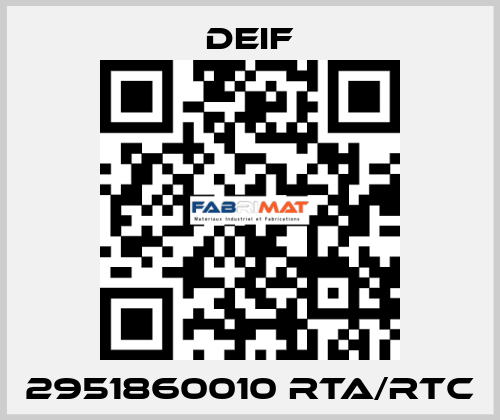 2951860010 RTA/RTC Deif