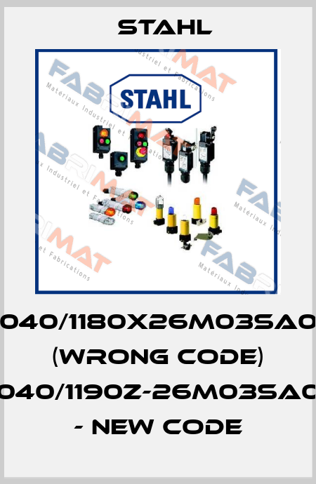8040/1180X26M03SA04 (wrong code) 8040/1190Z-26M03SA04 - new code Stahl