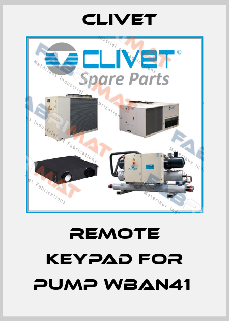remote keypad for pump WBAN41  Clivet