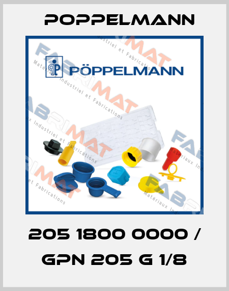 205 1800 0000 / GPN 205 G 1/8 Poppelmann
