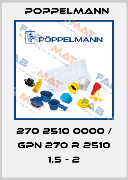 270 2510 0000 / GPN 270 R 2510 1,5 - 2 Poppelmann