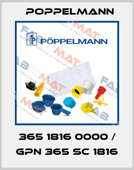365 1816 0000 / GPN 365 SC 1816 Poppelmann