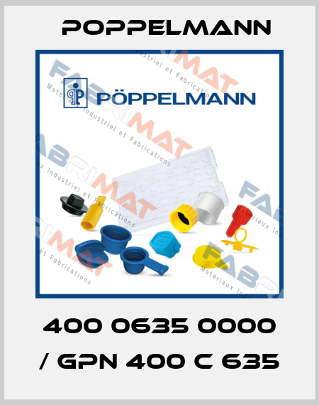 400 0635 0000 / GPN 400 C 635 Poppelmann