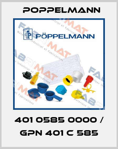 401 0585 0000 / GPN 401 C 585 Poppelmann