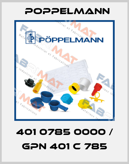 401 0785 0000 / GPN 401 C 785 Poppelmann