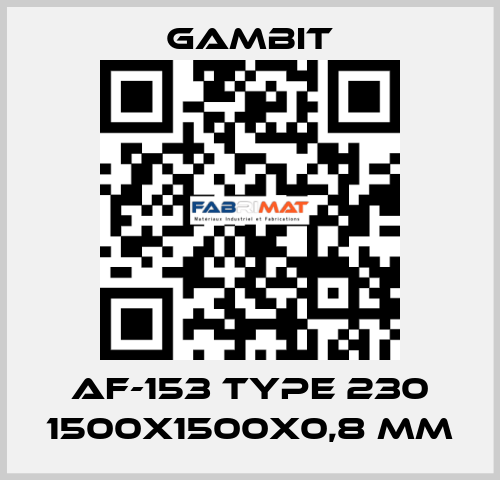 AF-153 Type 230 1500x1500x0,8 mm Gambit