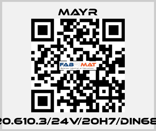 6/820.610.3/24V/20H7/DIN6885-1 Mayr