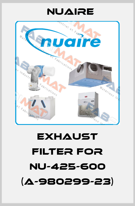 Exhaust filter for NU-425-600 (A-980299-23) Nuaire