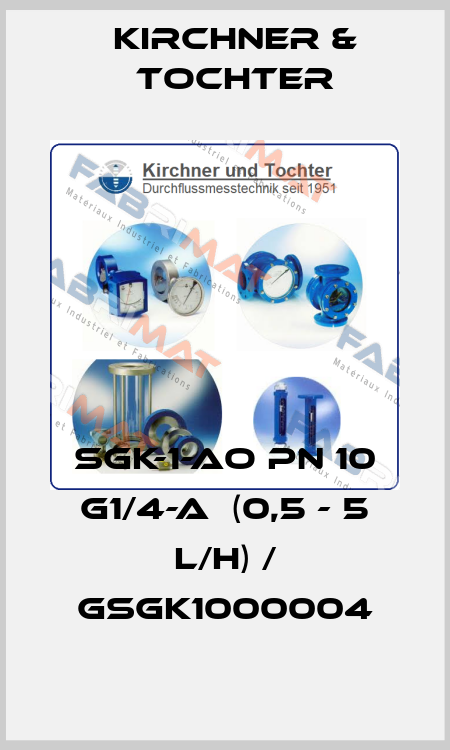 SGK-1-Ao PN 10 G1/4-a  (0,5 - 5 l/h) / GSGK1000004 Kirchner & Tochter