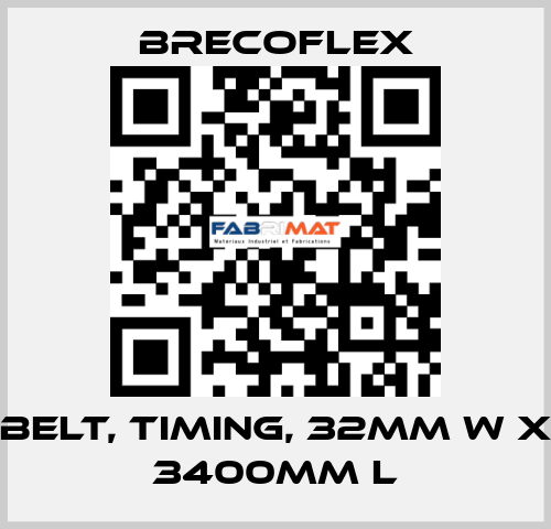 BELT, TIMING, 32MM W X 3400MM L Brecoflex