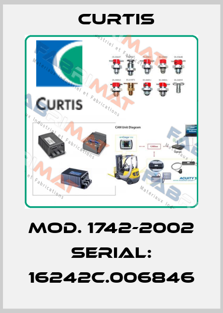 Mod. 1742-2002 Serial: 16242C.006846 Curtis