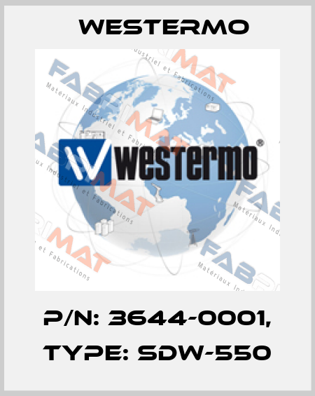 P/N: 3644-0001, Type: SDW-550 Westermo