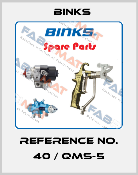 Reference No. 40 / QMS-5 Binks