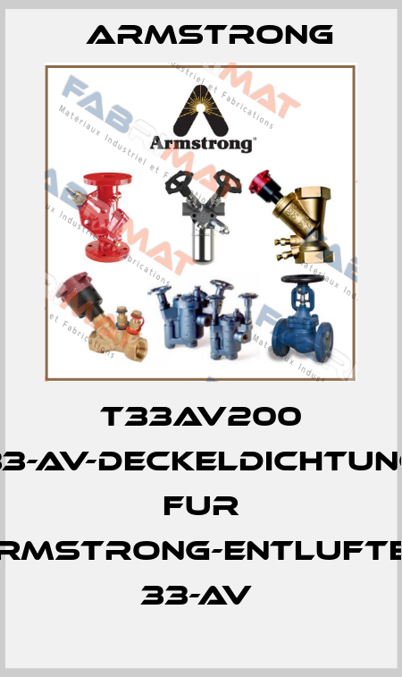 T33AV200 33-AV-DECKELDICHTUNG FUR ARMSTRONG-ENTLUFTER 33-AV  Armstrong