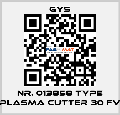 Nr. 013858 Type PLASMA CUTTER 30 FV GYS