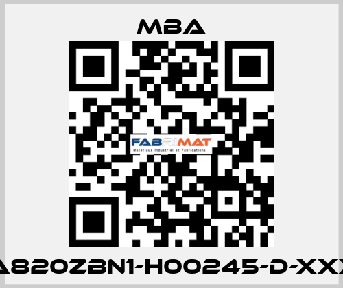 MBA820ZBN1-H00245-D-XXXXX MBA