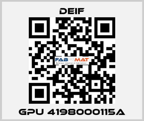 GPU 4198000115A Deif