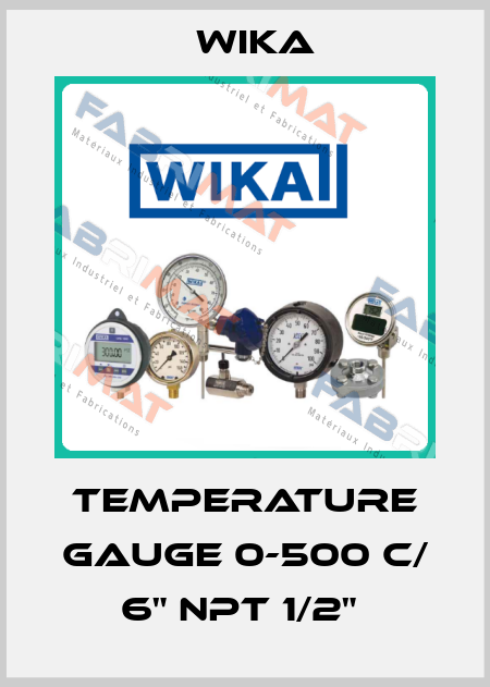 TEMPERATURE GAUGE 0-500 C/ 6" NPT 1/2"  Wika