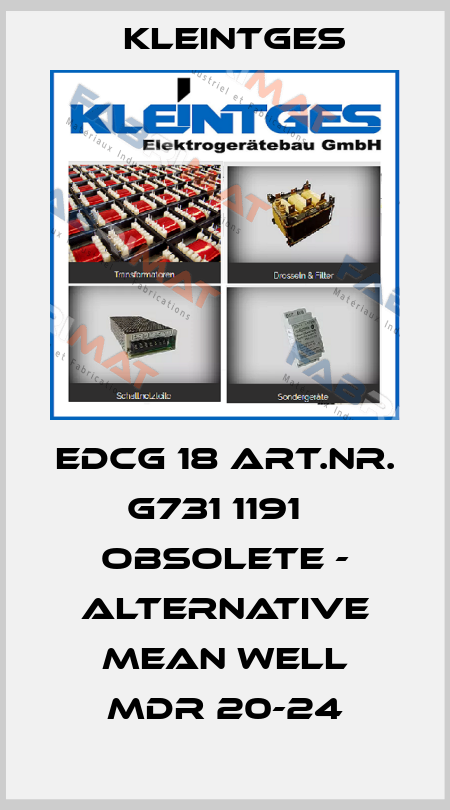 EDCG 18 Art.Nr. G731 1191   obsolete - alternative Mean Well MDR 20-24 Kleintges