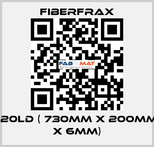 120LD ( 730mm x 200mm x 6mm) Fiberfrax