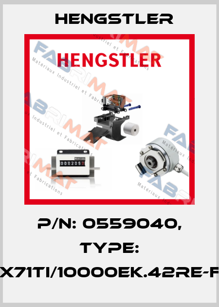 p/n: 0559040, Type: RX71TI/10000EK.42RE-F0 Hengstler