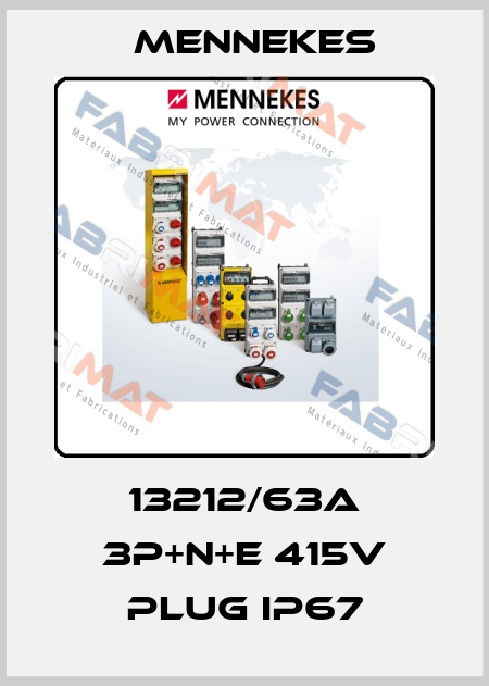 13212/63A 3P+N+E 415V Plug IP67 Mennekes