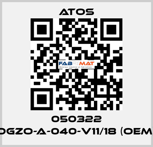 050322 DGZO-A-040-V11/18 (OEM) Atos