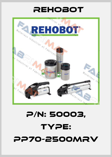 p/n: 50003, Type: PP70-2500MRV Rehobot