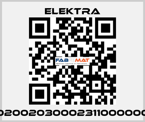 02002030002311000000 ELEKTRA