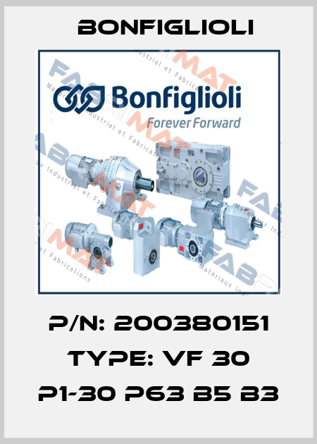 P/N: 200380151 Type: VF 30 P1-30 P63 B5 B3 Bonfiglioli