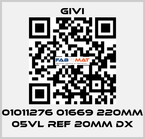 01011276 01669 220mm 05VL REF 20mm DX Givi