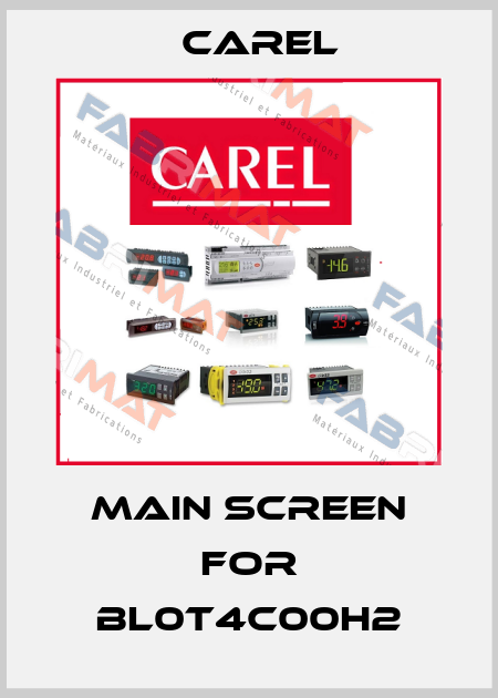 Main screen for BL0T4C00H2 Carel