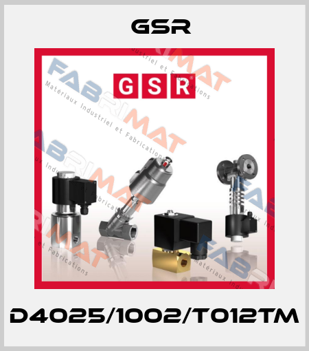 D4025/1002/T012TM GSR