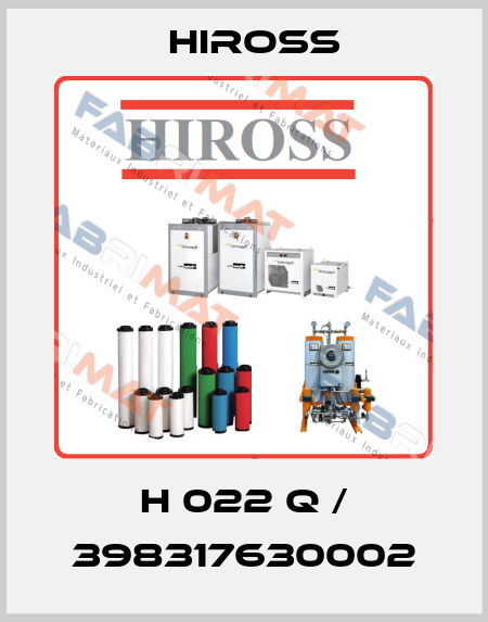 H 022 Q / 398317630002 Hiross