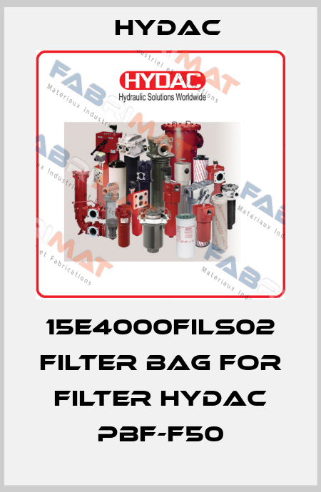 15E4000FILS02 filter bag for filter HYDAC PBF-F50 Hydac