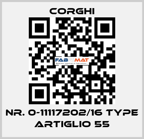 Nr. 0-11117202/16 Type ARTIGLIO 55 Corghi