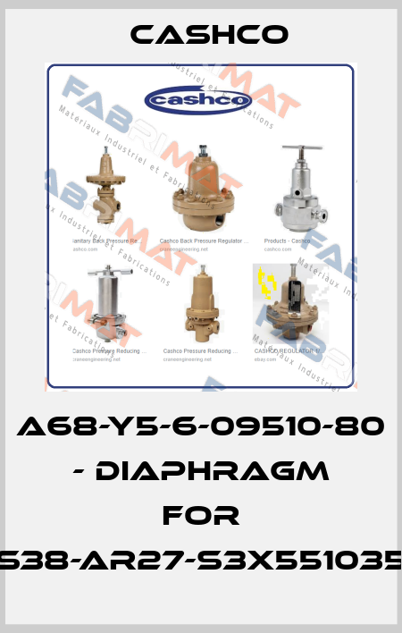 A68-Y5-6-09510-80 - diaphragm for S38-AR27-S3X551035 Cashco