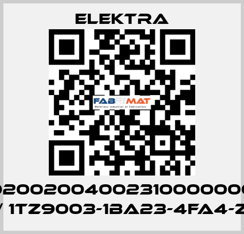 02002004002310000000 / 1TZ9003-1BA23-4FA4-Z ELEKTRA