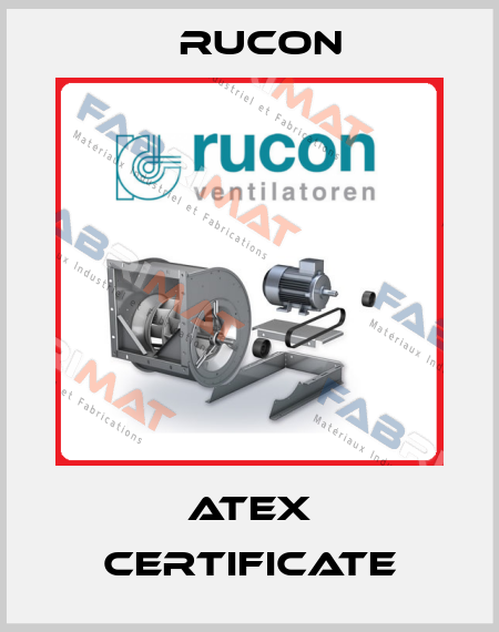 ATEX certificate Rucon