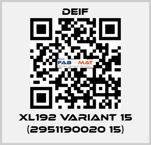 XL192 Variant 15 (2951190020 15) Deif