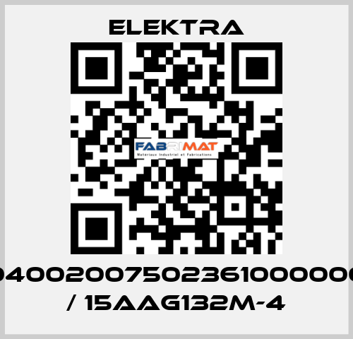 04002007502361000000 / 15AAG132M-4 ELEKTRA