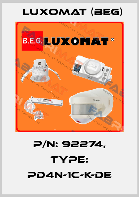 P/N: 92274, Type: PD4N-1C-K-DE LUXOMAT (BEG)